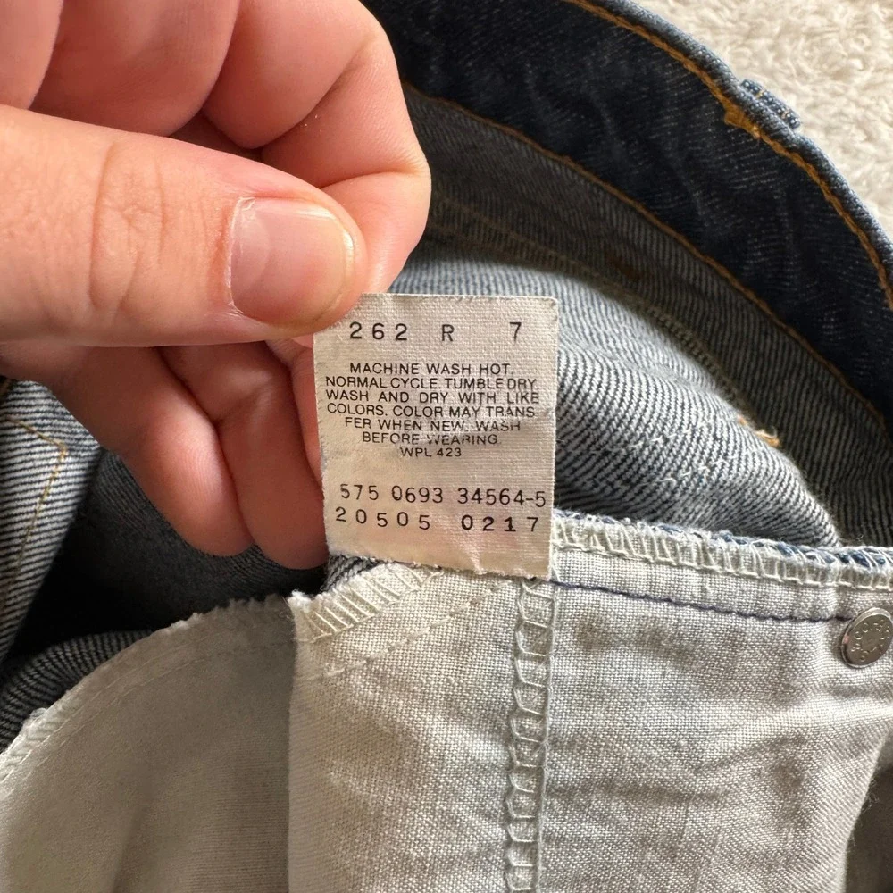 Vtg Levis 505 Orange Tab Jeans Mens 34x35 Blue Made in USA Straight 36x34 Tag